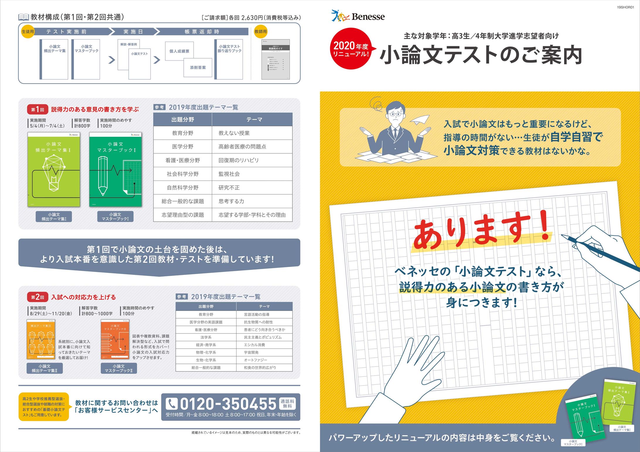 小論文テスト対策＜教材紹介リーフレット＞-1