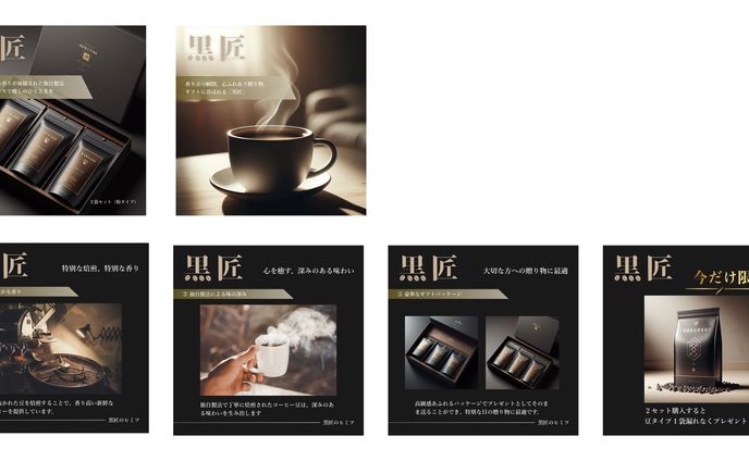 【自主制作】コーヒーギフトネットショップ用商品ページ