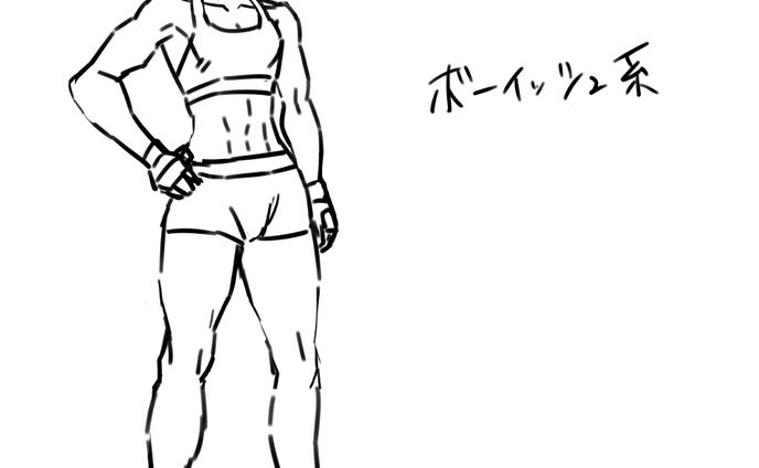 女の子見本　ボーイッシュ