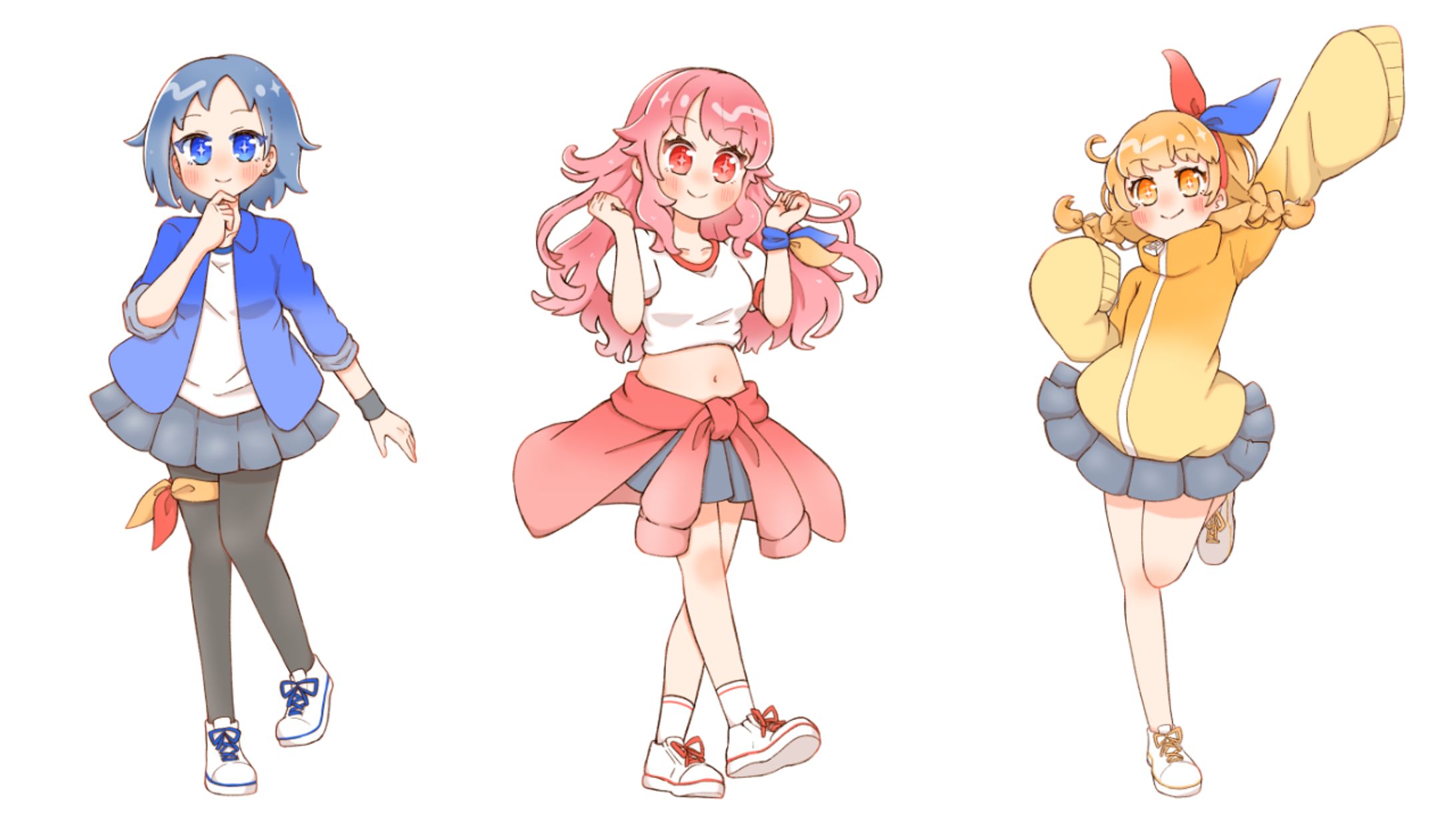 創作　立ち絵・表情差分（3枚）-1