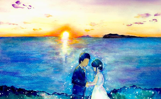 水彩ウェルカムボード