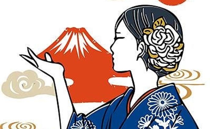 SNSの似顔絵アイコンを作成しました。　#イラストアイコン #女の子イラスト #富士山 #着物女子 #イラスト好き #似顔絵イラスト #似顔絵描きます