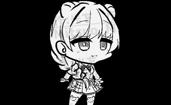 木実 りあ立ち絵ラフ画
