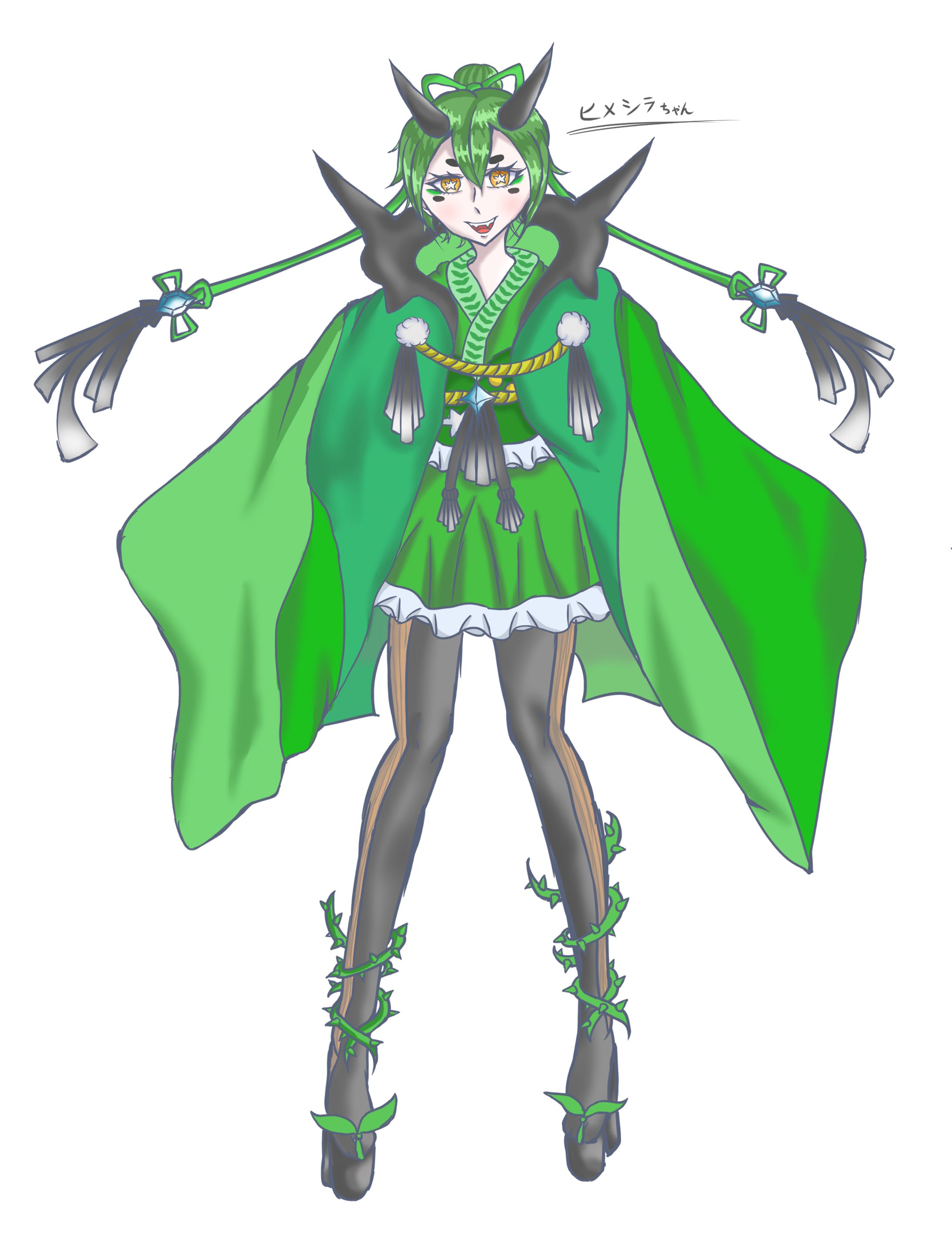 ポケモン　オーガポン擬人化-1