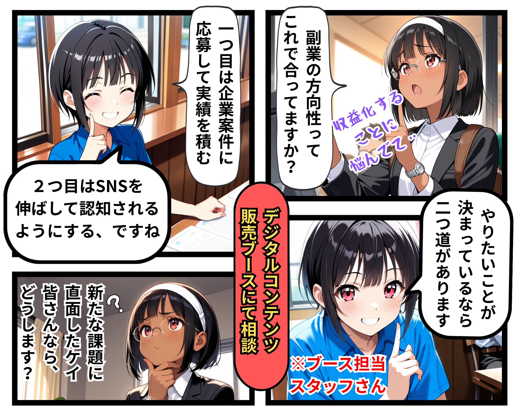 デジタルコンテンツ販売ブースにて相談-1