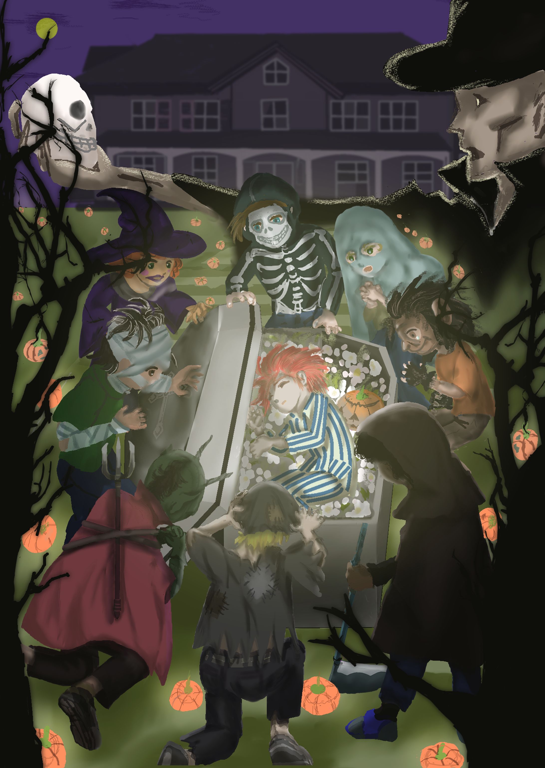 R.ブラッドベリ「ハロウィーンがやってきた」イメージイラスト-1