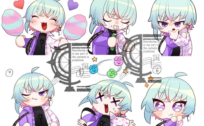 ミニキャライラスト、ボーカル