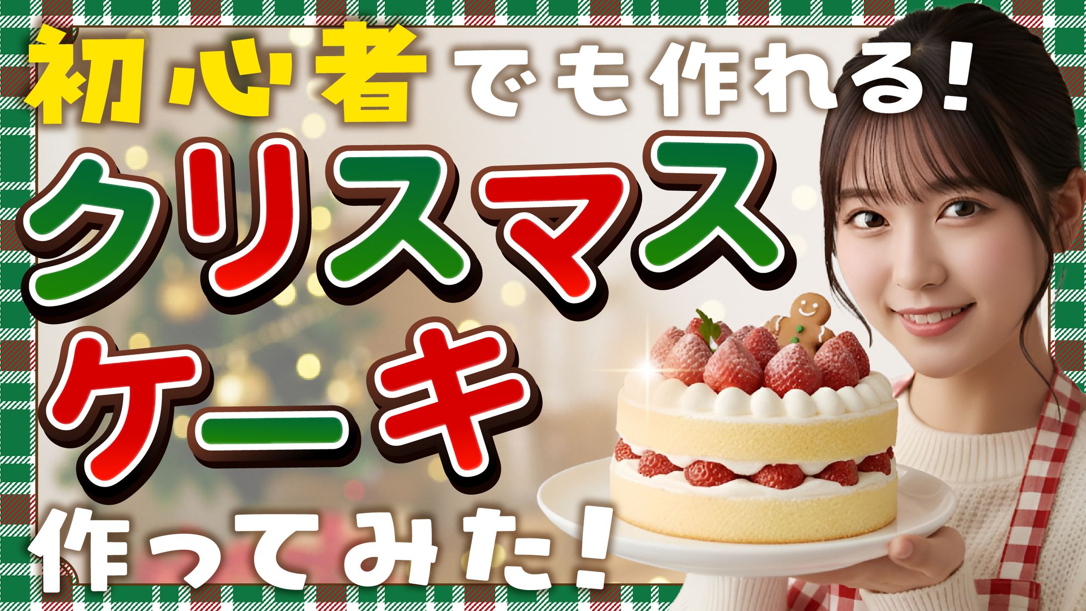 【サムネイル】クリスマスシーズンの料理系YouTuberのサムネイル-1