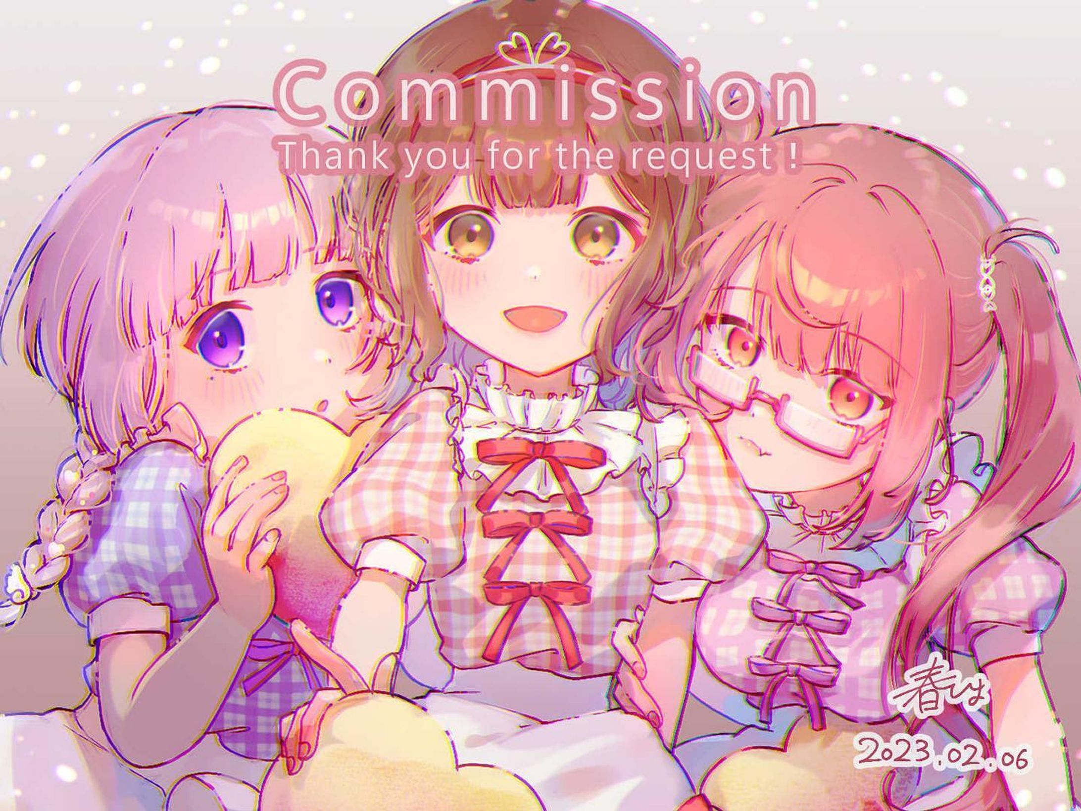 納品できました〜💜♥️💗
構図すごい悩みました👉🏻👈🏻💦
可愛いガール×3、
リクエストありがとうございました！

#Skeb #commission #commissionpainting  #commissionart  #commissionwork  #commissionartist 
 
#イラスト #イラストレーション  #イラスト依頼  #イラストグラム  #イラストレーター  #illust #illustration #illustagram  #絵 #일러스트 #イラストグラム #插图 #art  #artwork  #artist-1