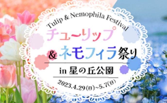 【自主制作】チューリップ＆ネモフィラバナー