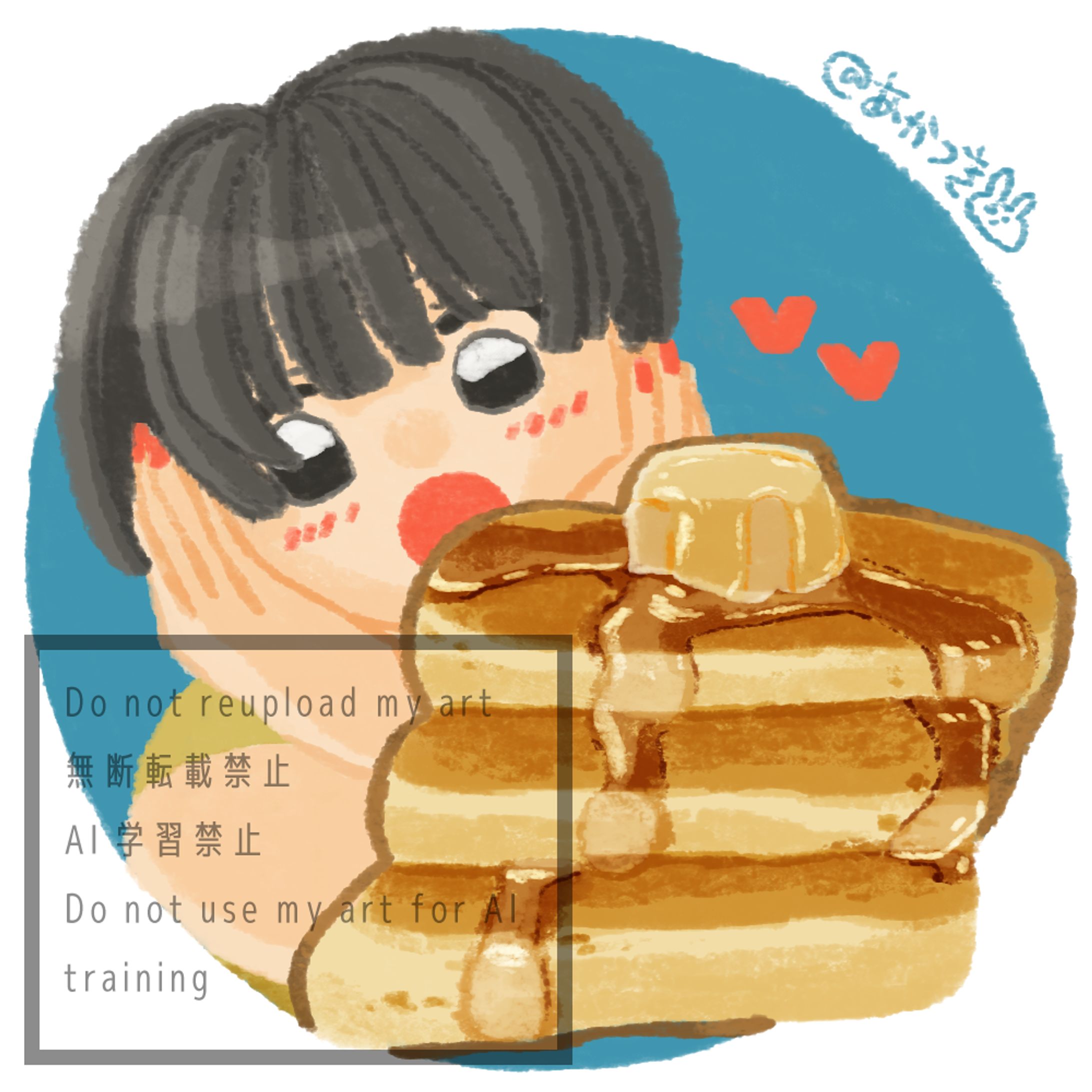 ホットケーキ　SNSアイコン用イラスト-1