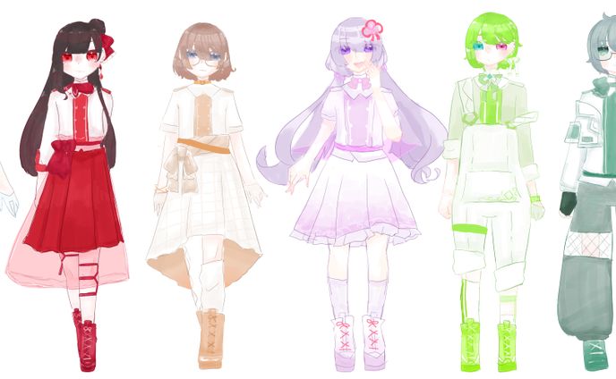 tetraKnight 衣装デザイン･立ち絵イラスト [お手伝い]