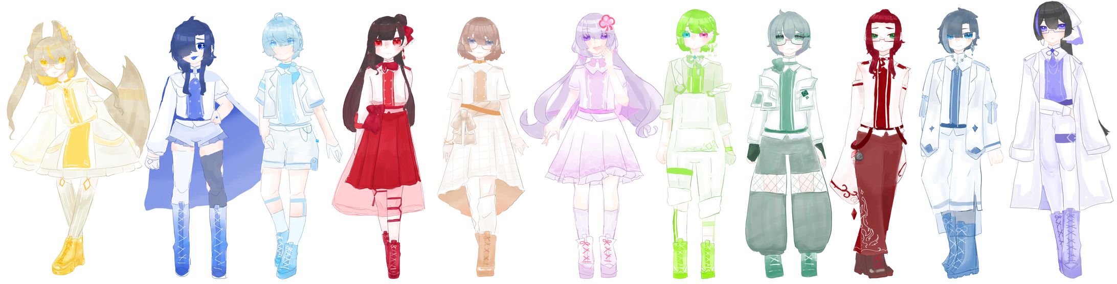 tetraKnight 衣装デザイン･立ち絵イラスト [お手伝い]-1