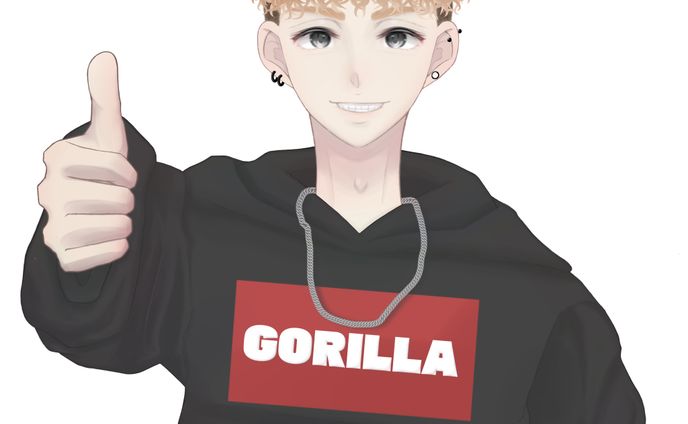 アイコン用イラスト(腰上男の子等身)