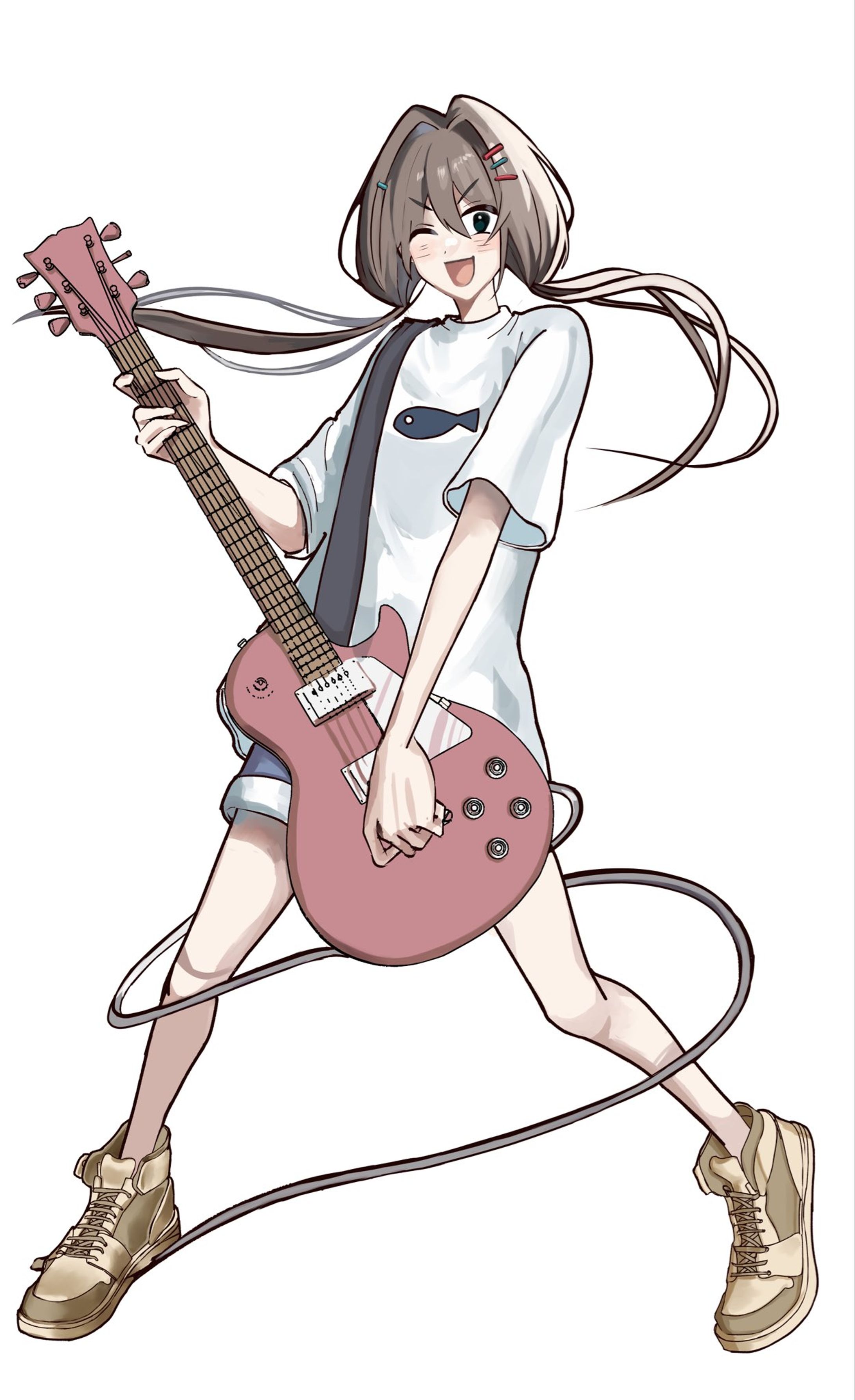 ギターを持つ少女-1