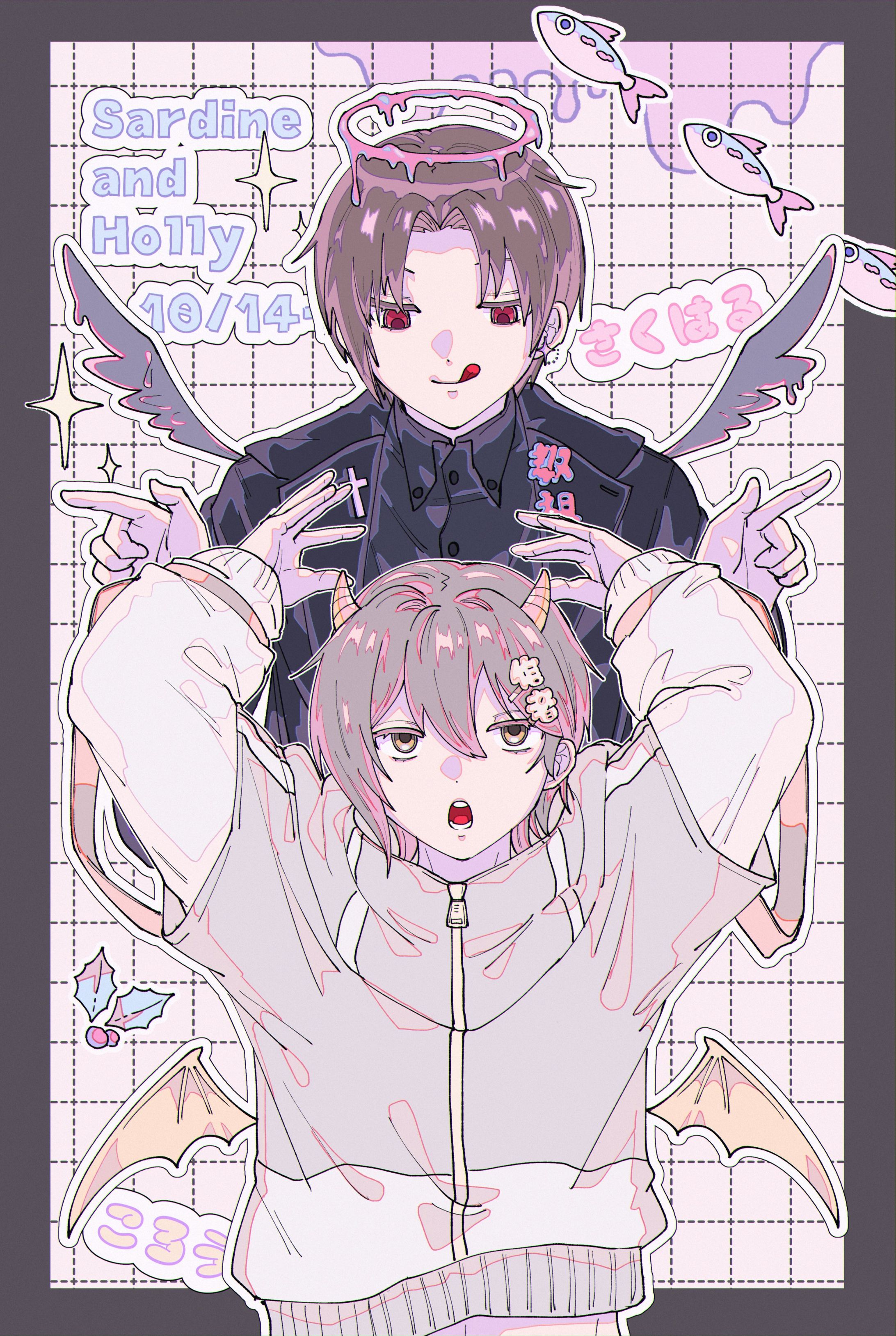 天使と悪魔風イラスト-1