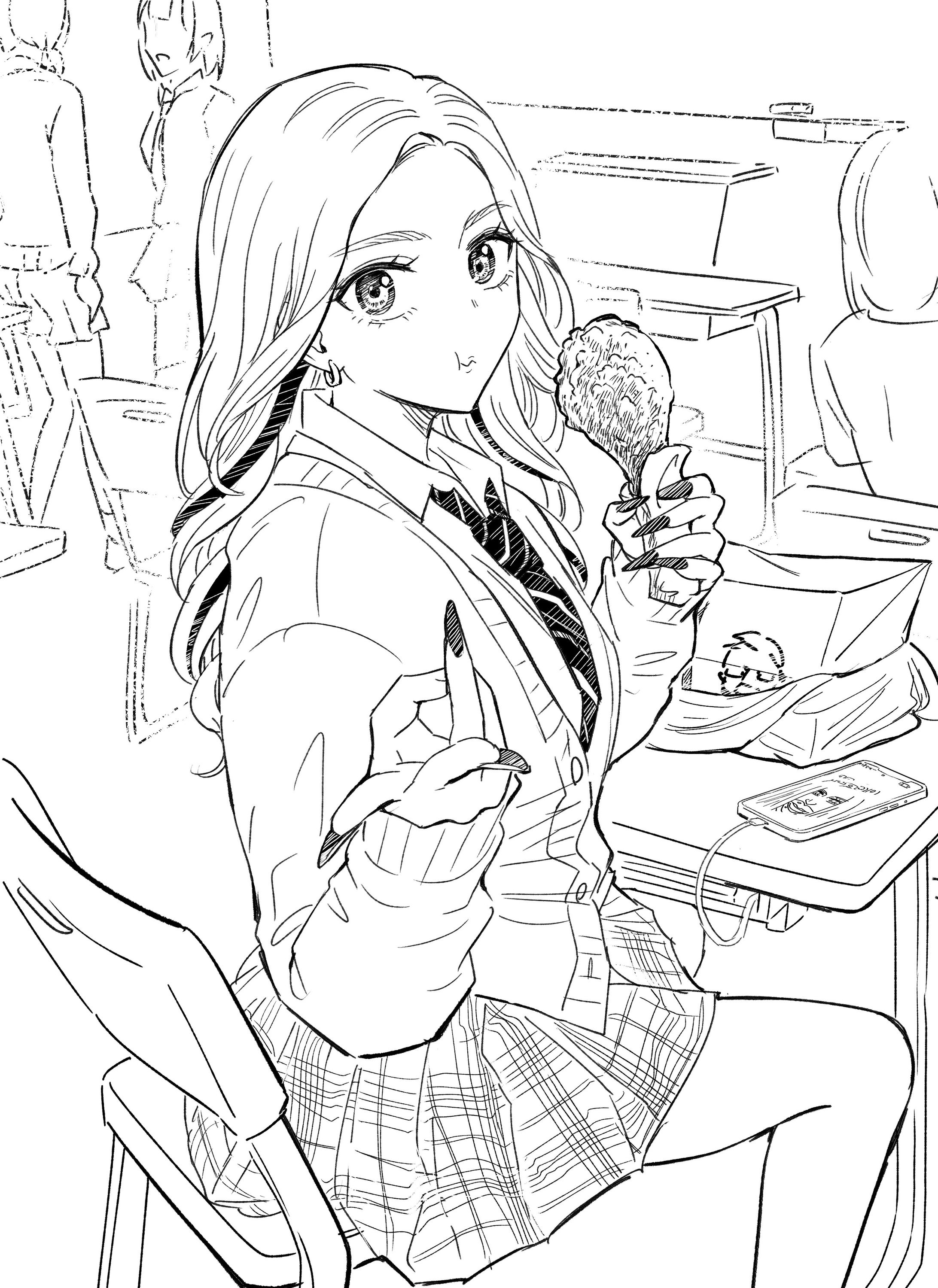 教室でケンタッキー食うなし-1