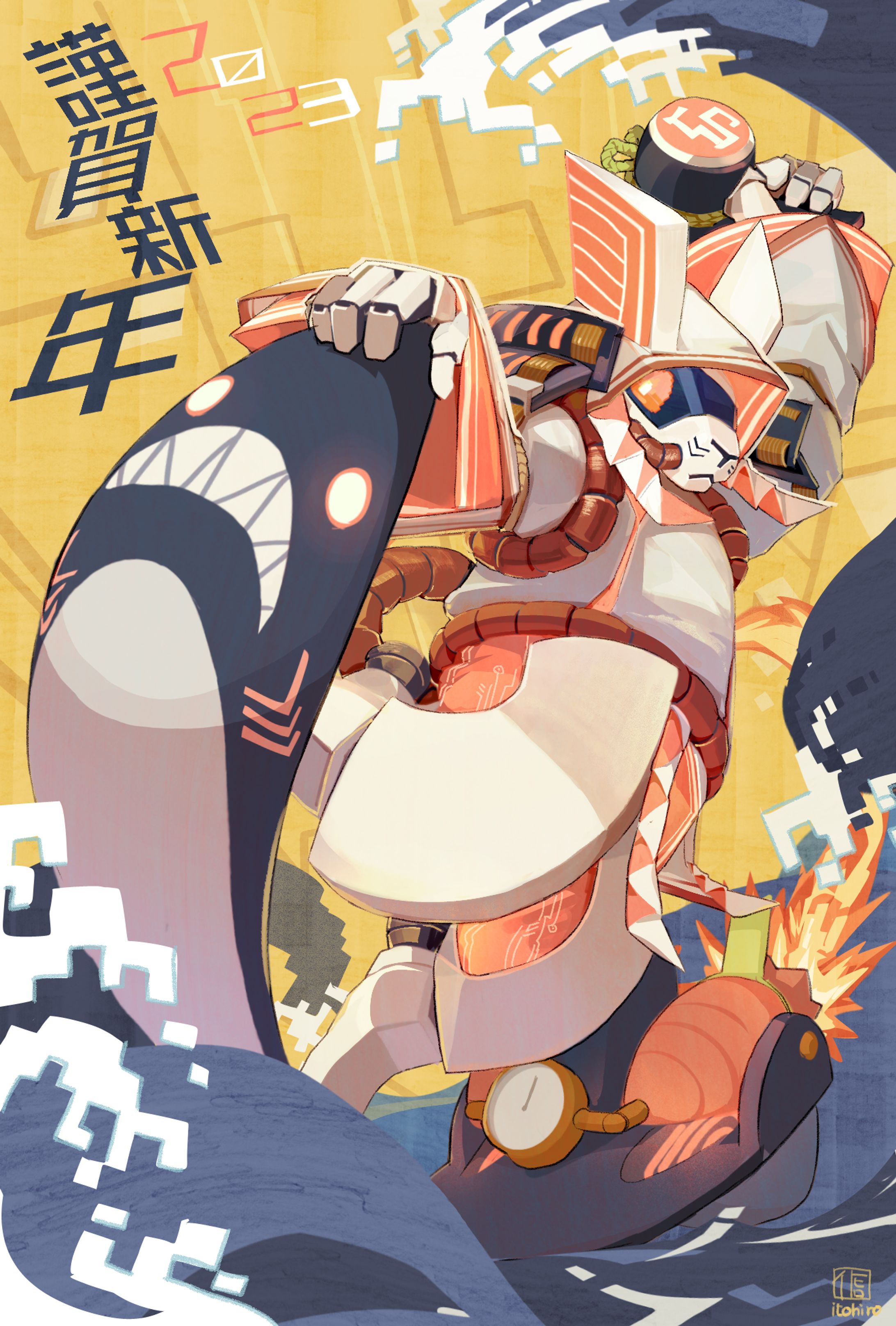 オリジナルイラスト　正月2023-1