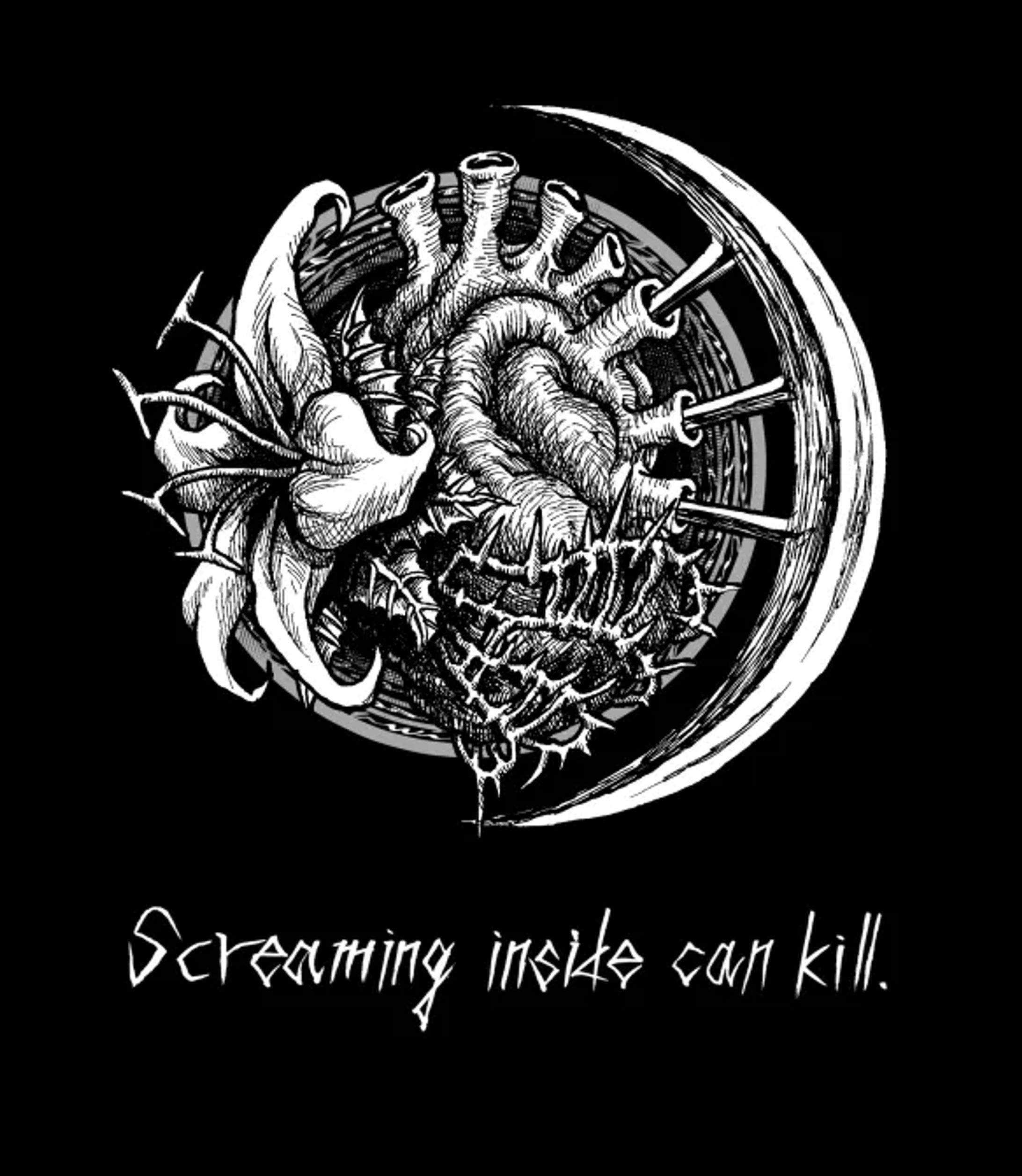 Screaming inside can kill.　Band logo-1