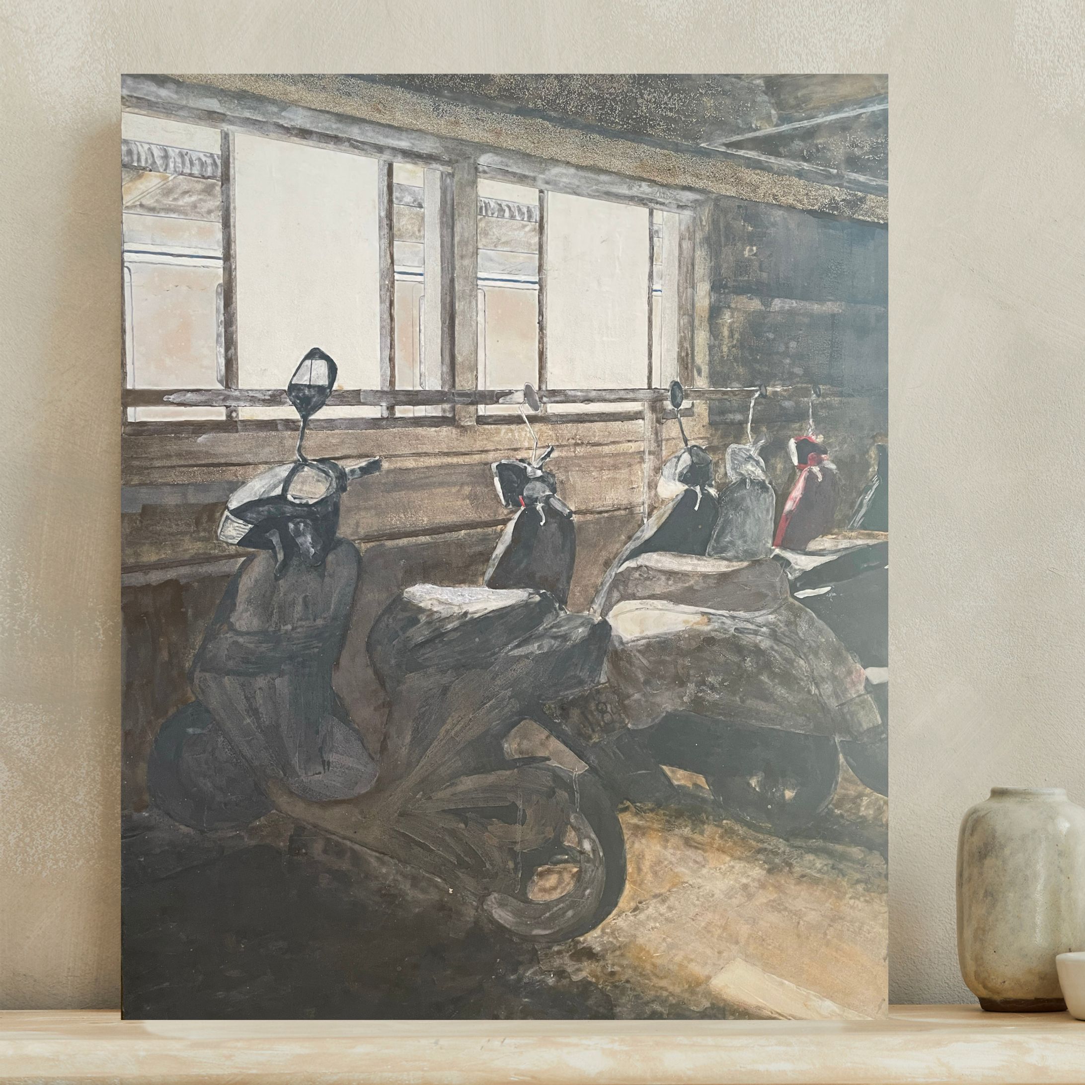 【アート】日本画作品「光と陰」-1