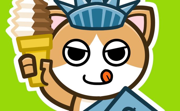 ねこ×自由の女神×ソフトクリーム（ＳＮＳアイコン）