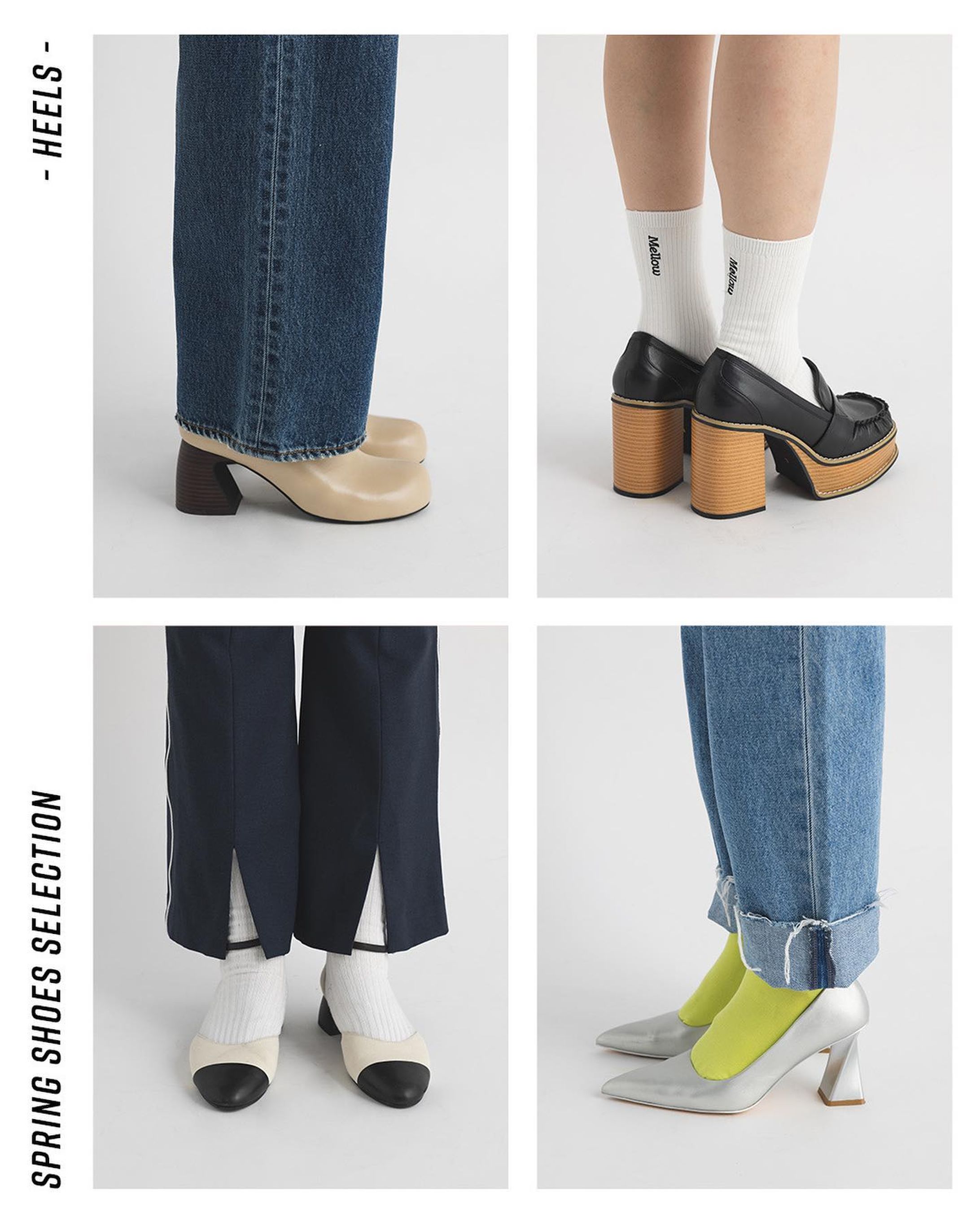 SPRING SHOES SELECTION.
━━━━━━━━━━━━━━━━
春のおすすめシューズはこれ！
今回はブーツ、ヒール、スニーカーをそれぞれピックアップ。

小物やシューズなどは季節の変わり目で最初に欲しくなるアイテム。
寒かったり暖かかったり気温が安定しない今は、気温に影響されにくいシューズから春を取り入れるのがおすすめ。

ソックスとうまく組み合わせて足元から一気に春気分🌸

ぜひコーデ&お買い物の参考にしてみてください♡

商品詳細はアイテムをタップまたは
プロフィールのサイトURLをクリック✔
━━━━━━━━━━━━━━━━
#SHELTTERWEBSTORE #SWS
#MOUSSY #SLY #rienda 
#2023ss #spring2023 #springfashion #outfitoftheday #fashioninspiration #springshoes 
#shoes #boots #heels #pumps #loafer #sneakers-1