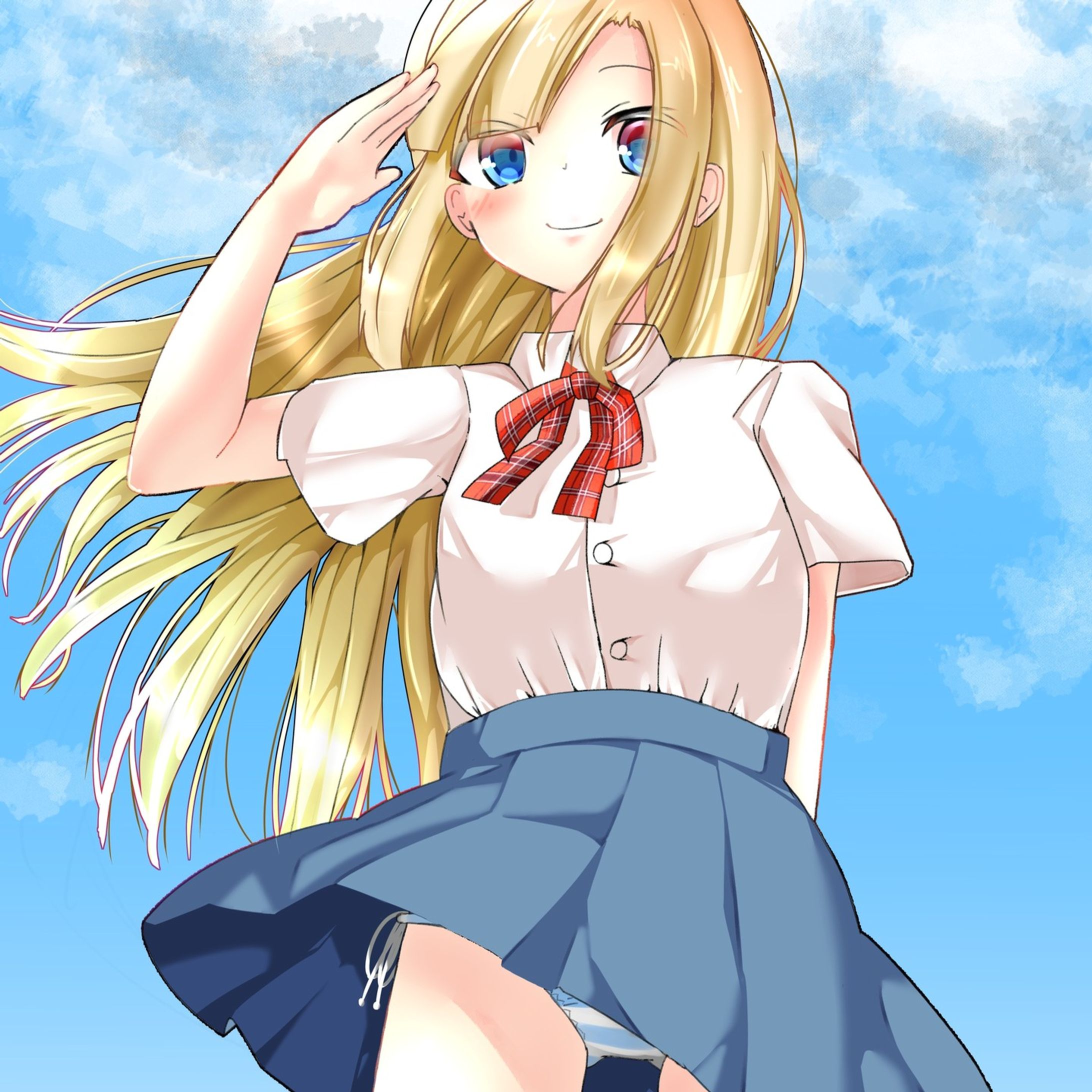 金髪碧眼少女描きました！-1