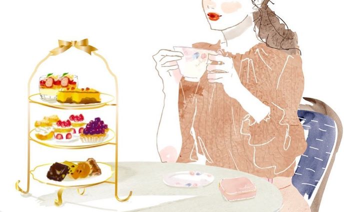 【お仕事】
@nofes_raymay 様
11月TOPイラスト担当させて頂きました✨

今回は「アフタヌーンティー」がテーマイメージです。

アイテムには「マルチケースMINI」を
👝💕