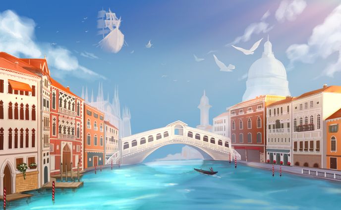 Game background design ゲーム背景デザイン