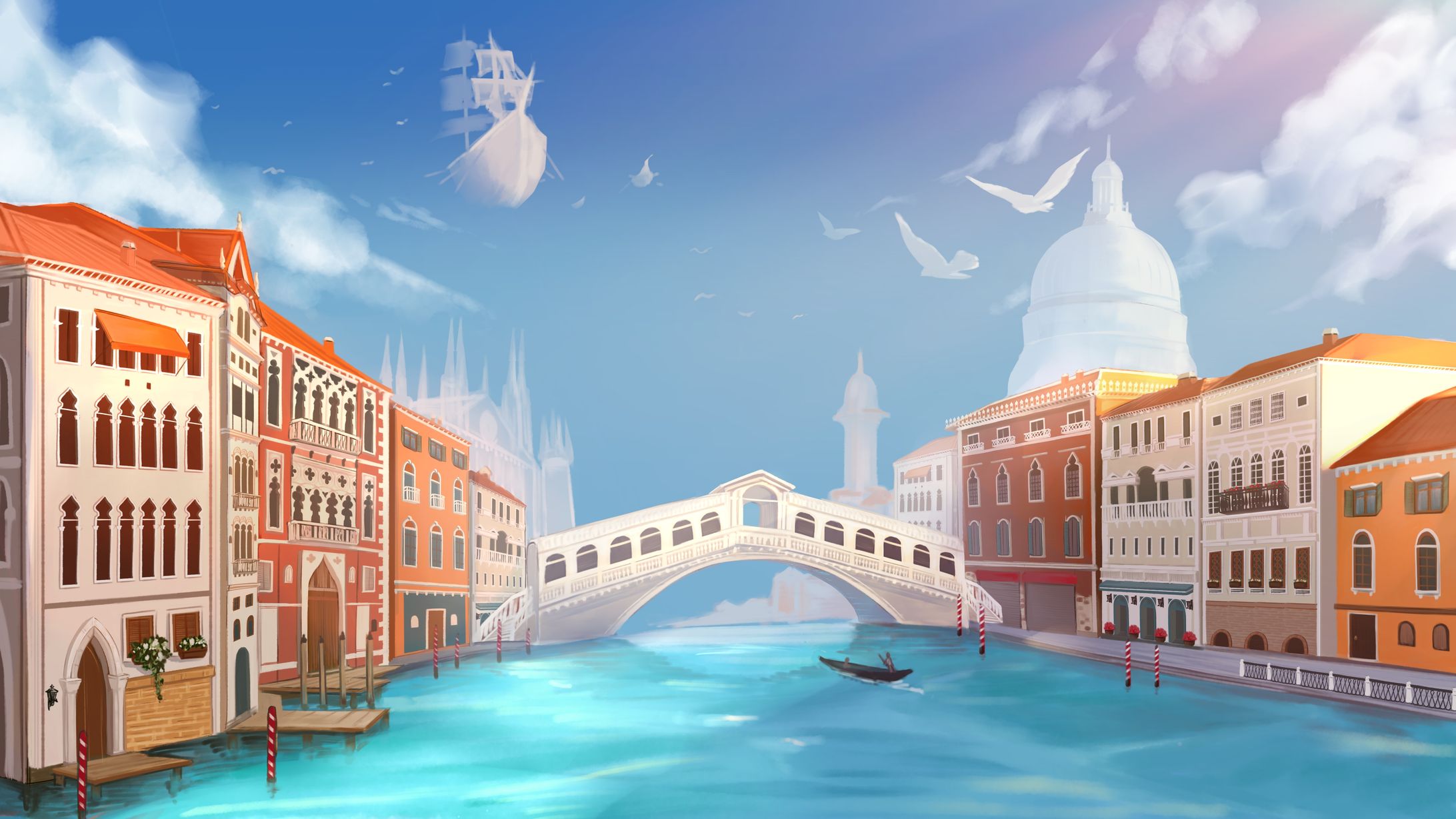 Game background design ゲーム背景デザイン-1