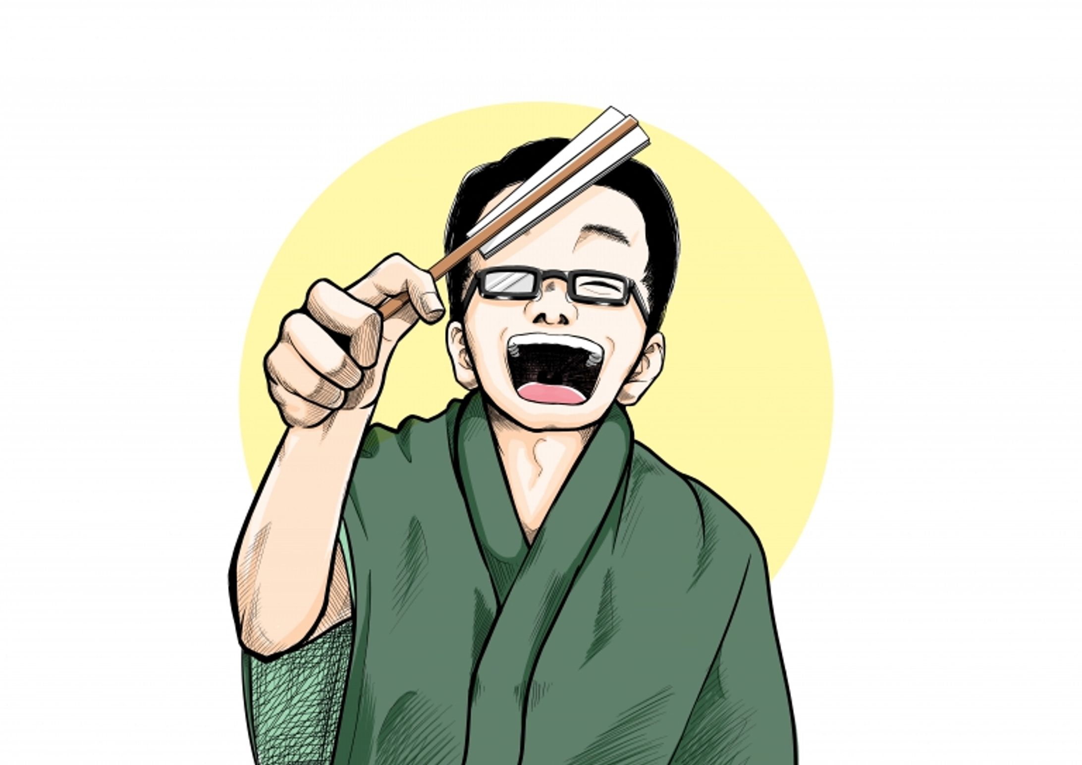 落語家さん似顔絵の制作-1