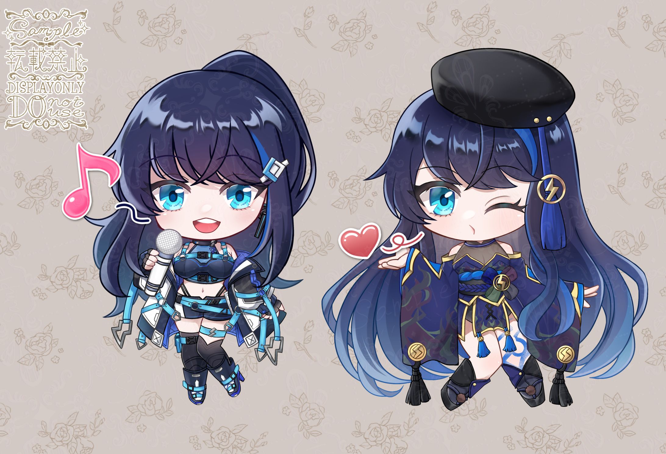 ミニキャラご依頼絵/小滝らいり様-1