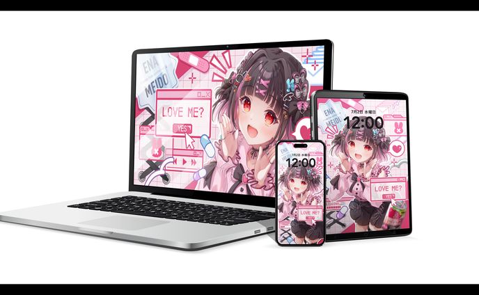 明戸えな様　Youtube登録者5000人記念待ち受け