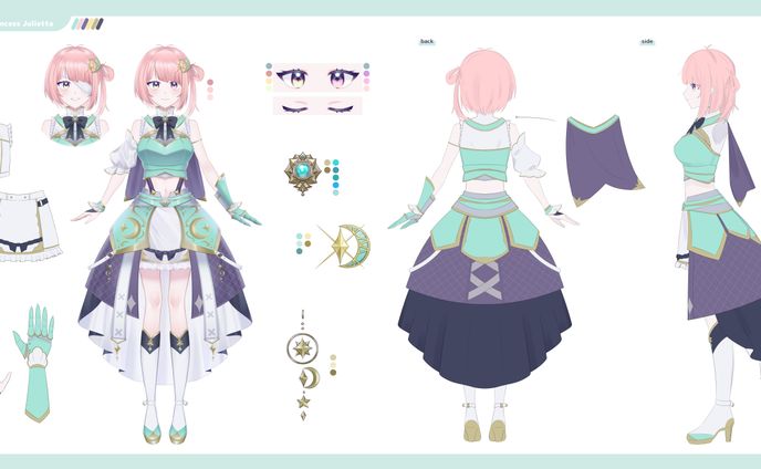 【キャラクターデザイン/三面図】JULIETTA・X様