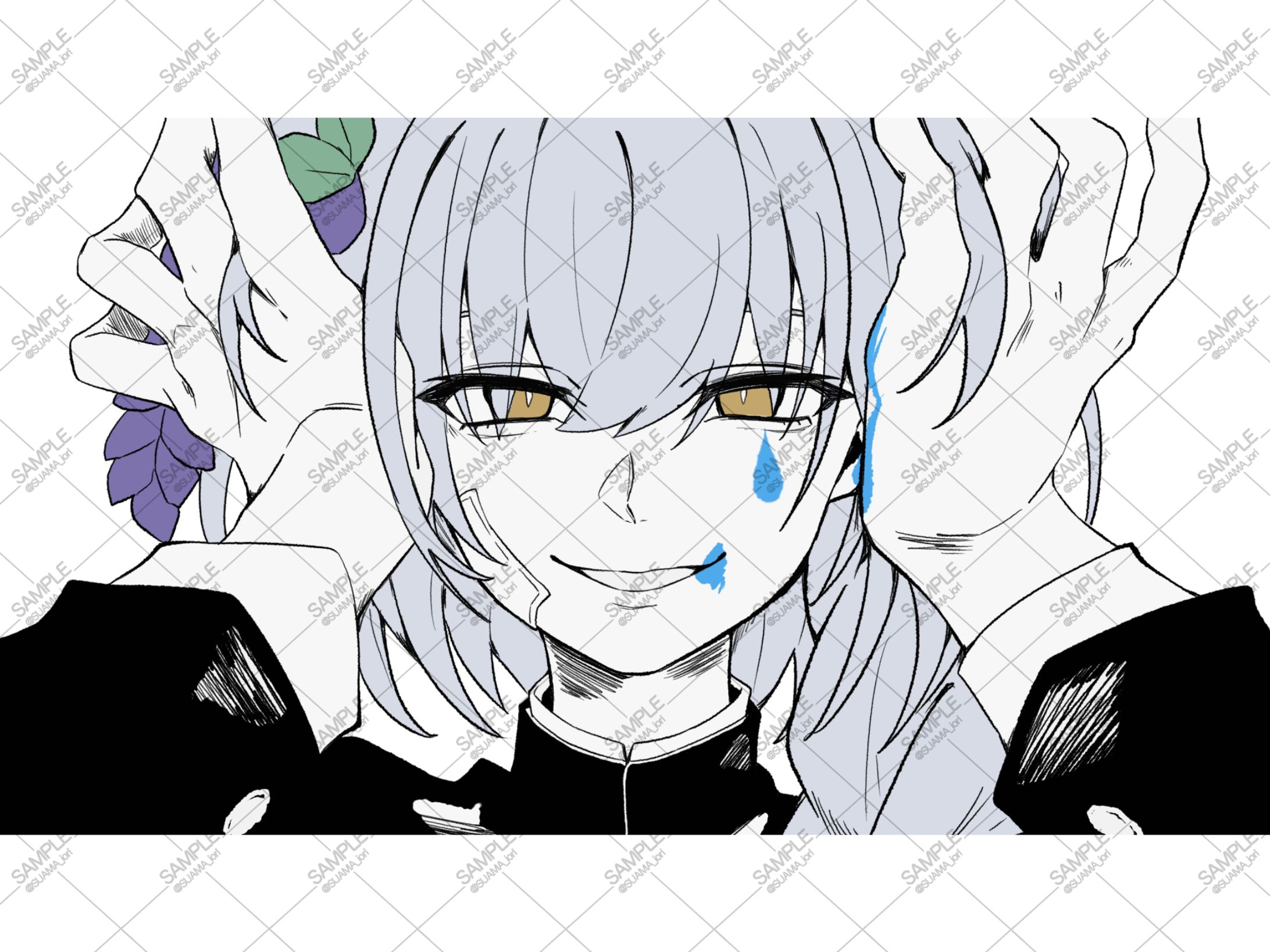 藤白澪様　歌ってみた動画イラスト-1