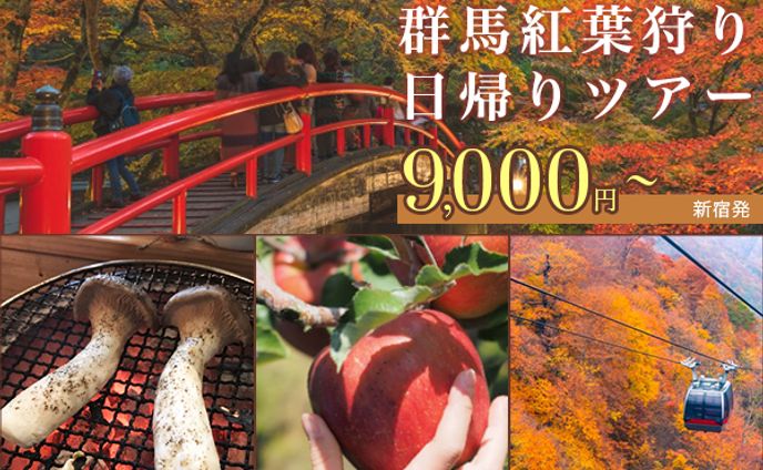 紅葉狩りツアーバナー(架空)