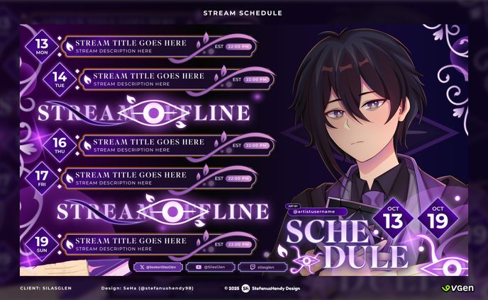 Silas Glen Stream Schedule