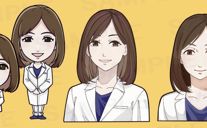 【お仕事】　HP用似顔絵サンプル