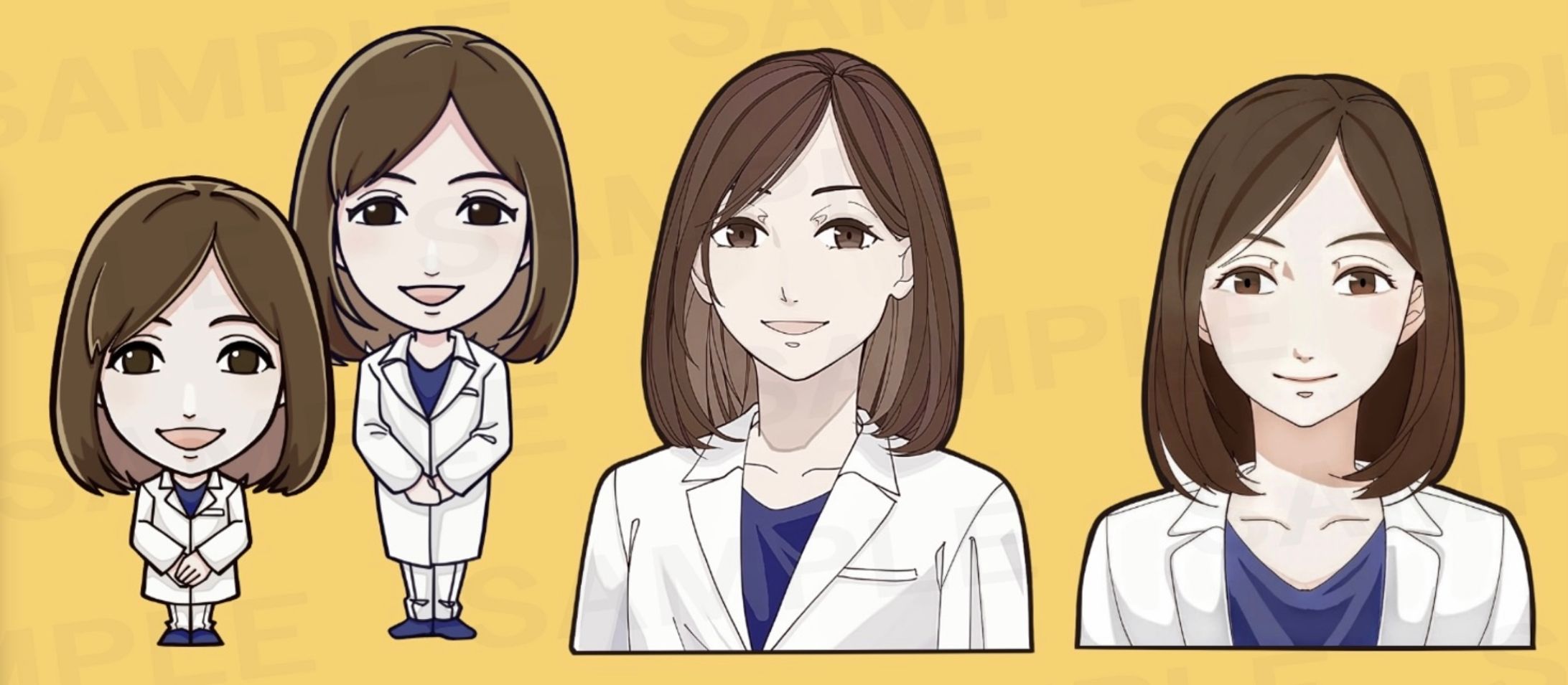 【お仕事】　HP用似顔絵サンプル-1