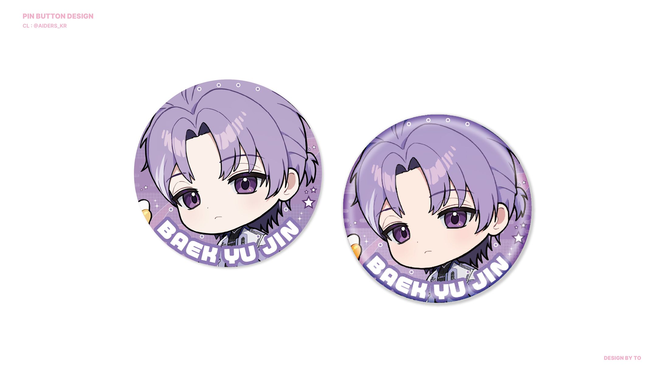 AIDERS - Baek Yujin Birthday Pin Button-1