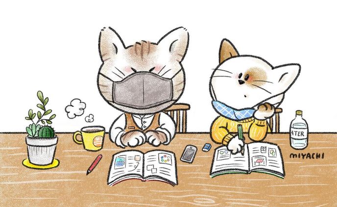 お勉強会。

#イラストレーター#イラスト#デジタルイラスト#猫#雑貨#illustrator#illustration#cat#knickknacks