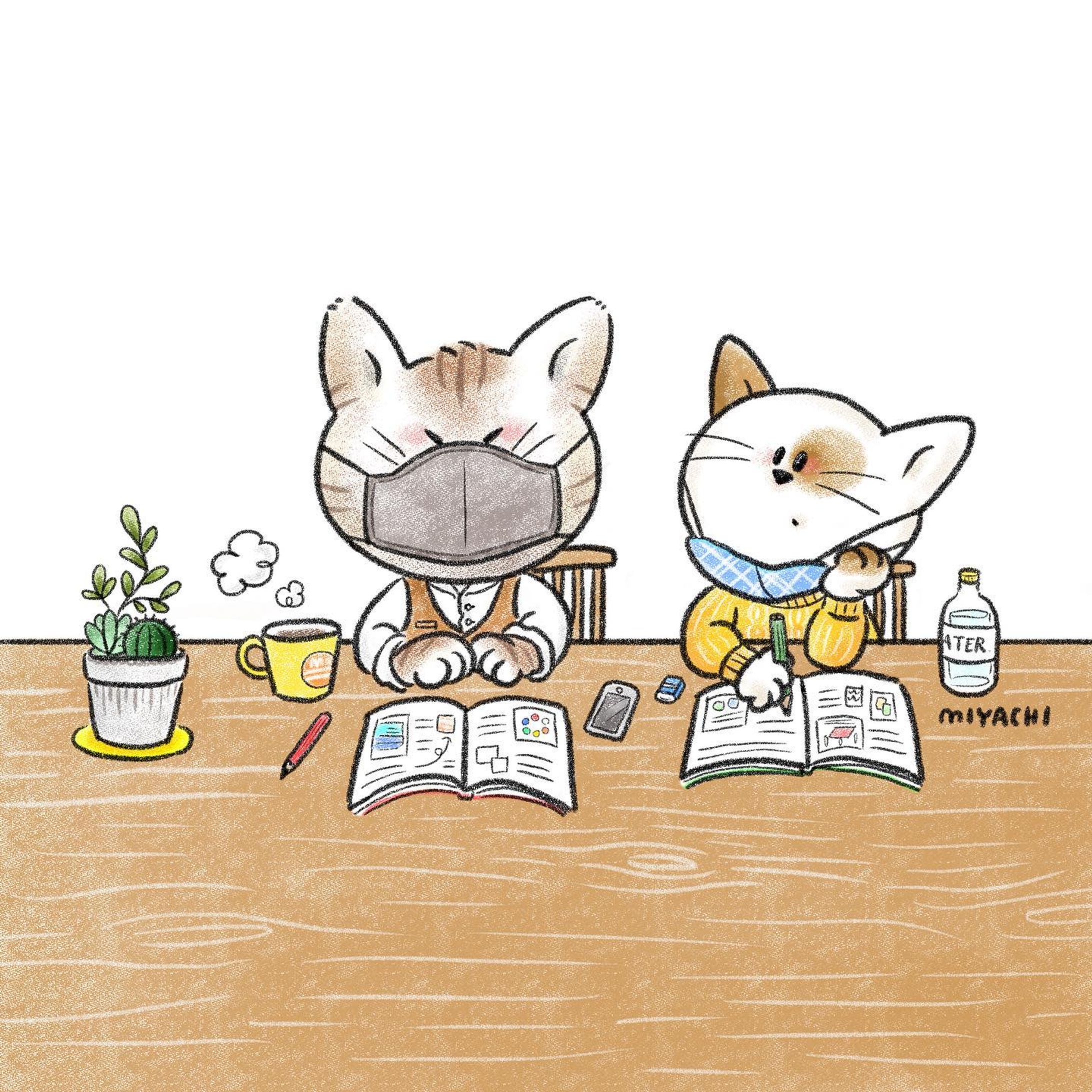 お勉強会。

#イラストレーター#イラスト#デジタルイラスト#猫#雑貨#illustrator#illustration#cat#knickknacks-1