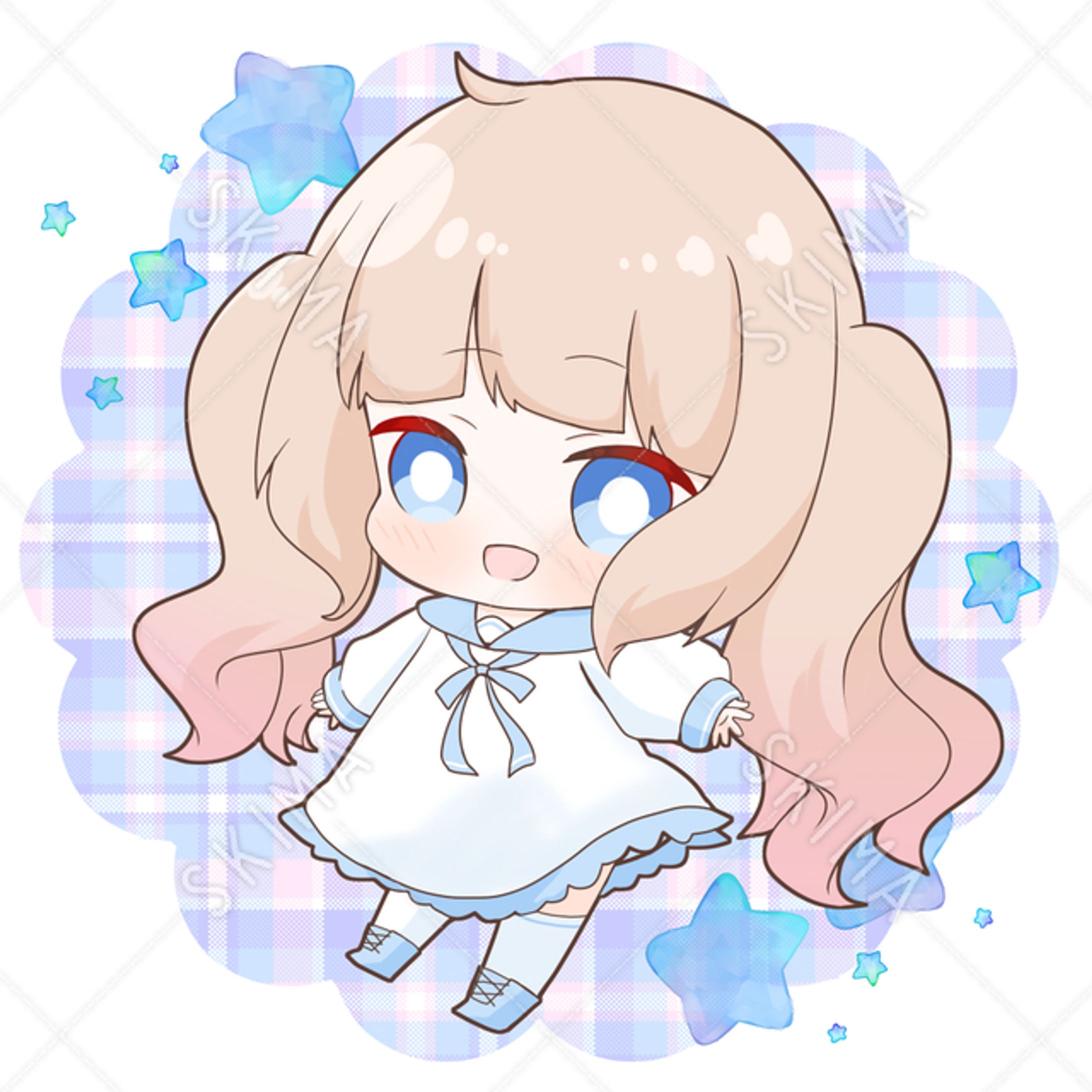 ツインテとワンピースの女の子-1