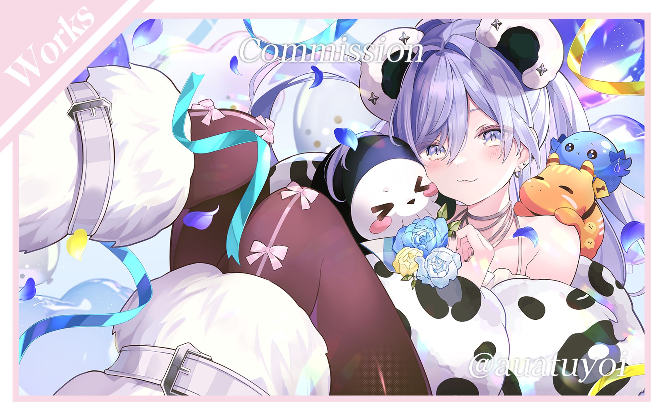 〖works〗 夜乃くろむ様 応援広告（活動2周年記念）-1