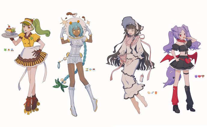 絵文字キャラデザ