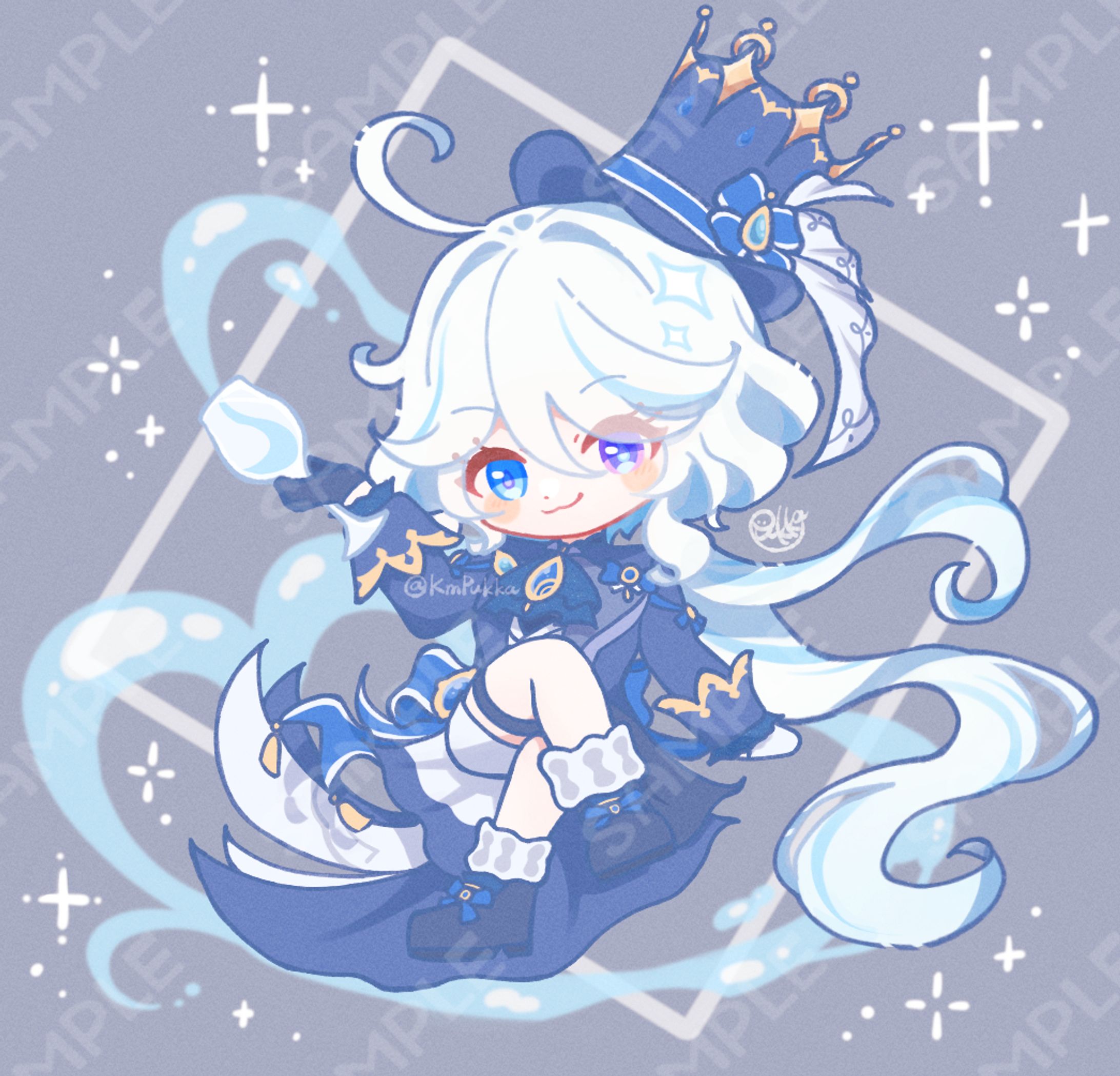 【二次創作イラスト】原神：フリーナ-1