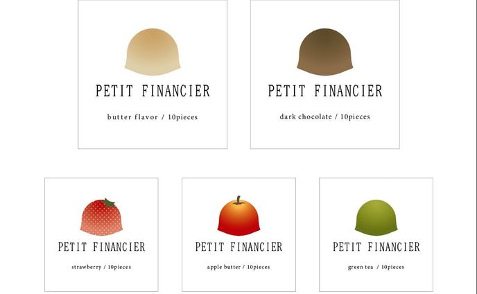 焼き菓子のパッケージラベル