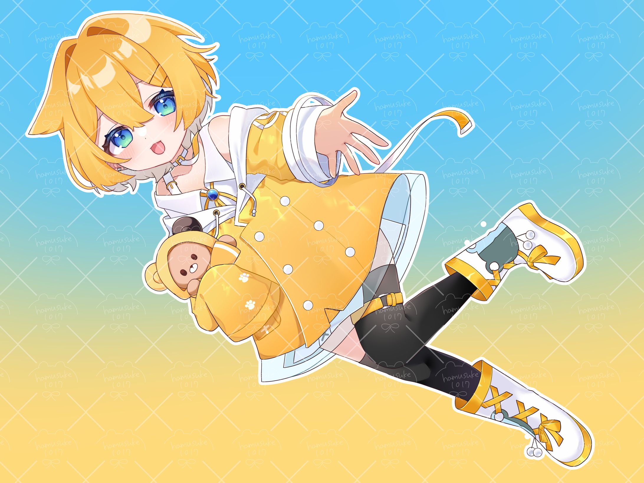 わたあめ様 全身依頼イラスト-1