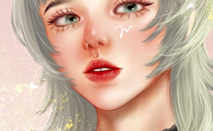 うるふのひと。

#illustration 
#drawing 
#photoshop 
#girl 
#art 
#mullet 
#イラスト 
#お絵描き 
#ウルフカット 
#サブカル女子