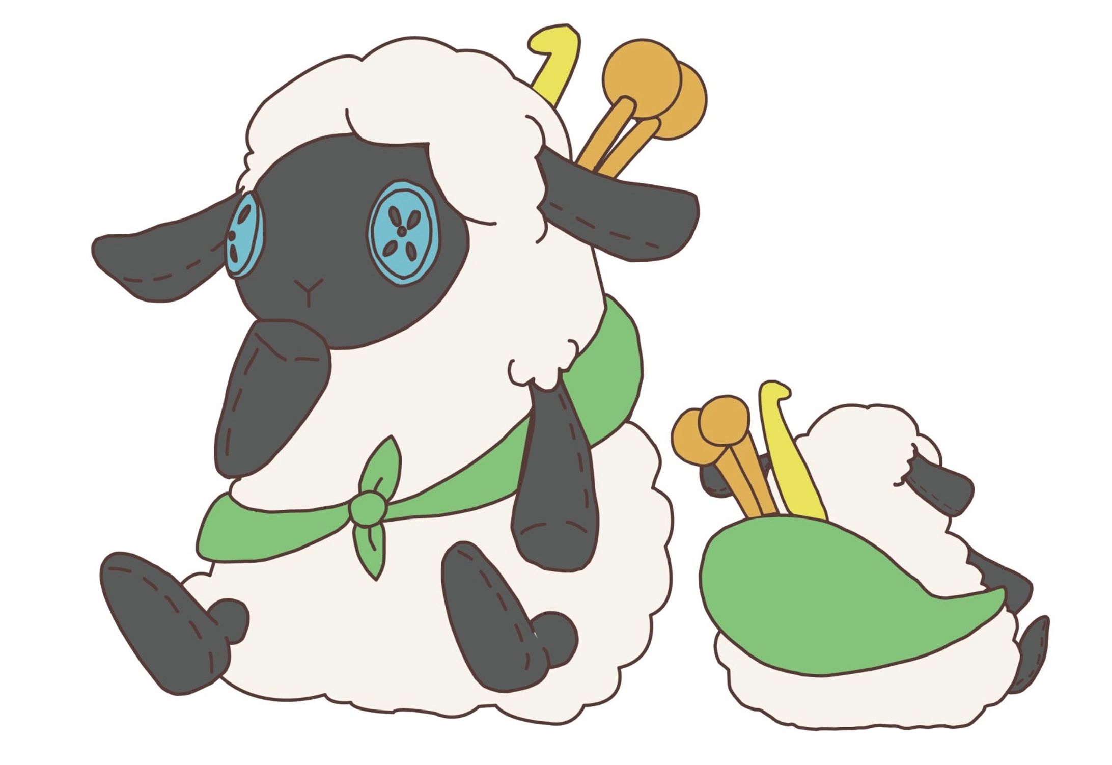 手芸屋のマスコットキャラクターイメージ(オリジナル)-1